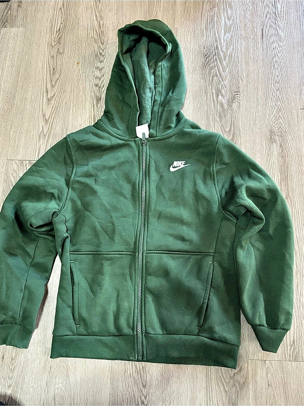 Nike Green Zip Hoodie Boys Large